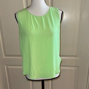 Neon Green Sleeveless Top - Size Large